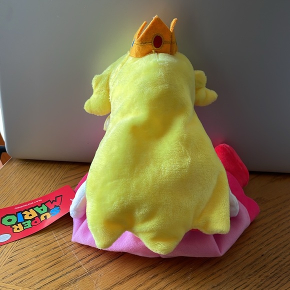Super Mario Princess Peach Stuffed Plush Doll Figure Licensed 12" Long - Picture 2 of 6